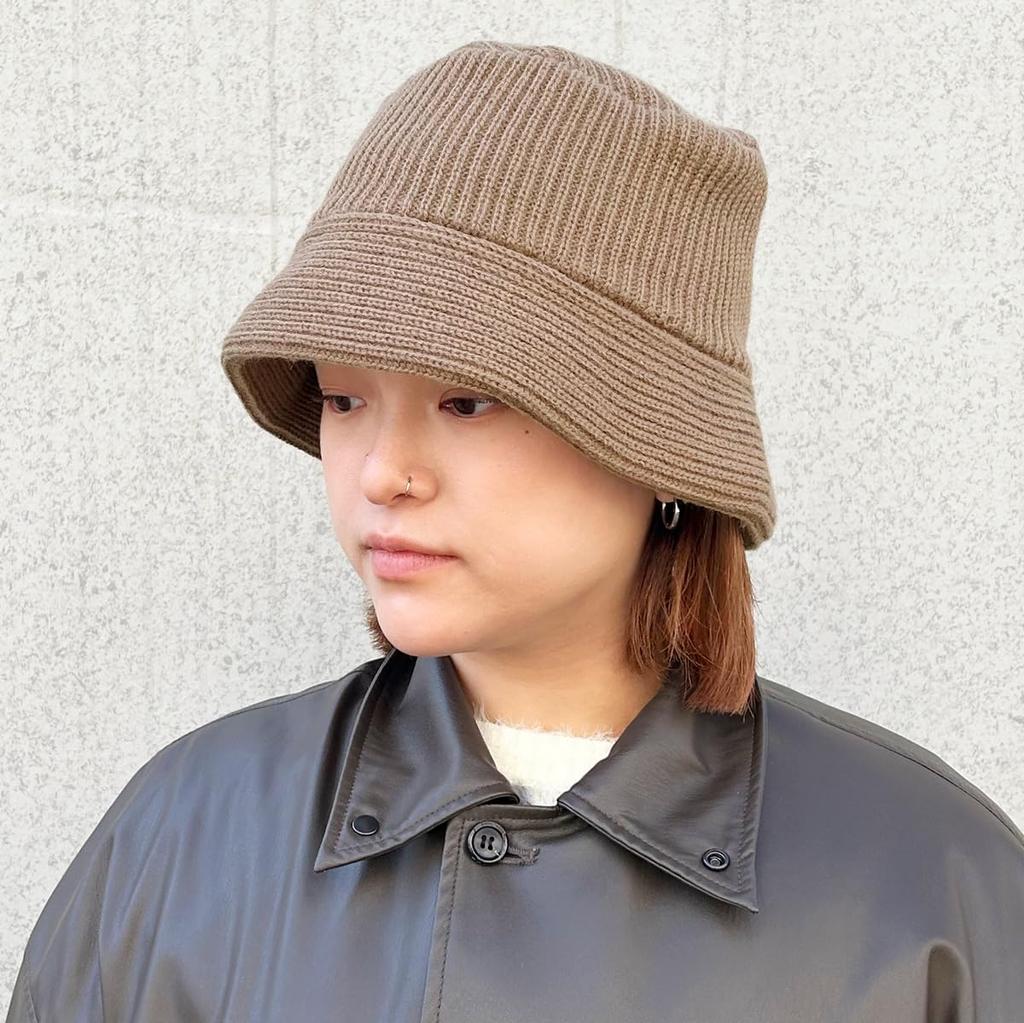 Grundlegende Enchi Rippstrick Eimer Handtasche Perfekt für den Herbst und Voluminös Einheitsgröße für Männer und Frauen Hut, Faltbar, Dick, Waschbar, Winter, Strick,