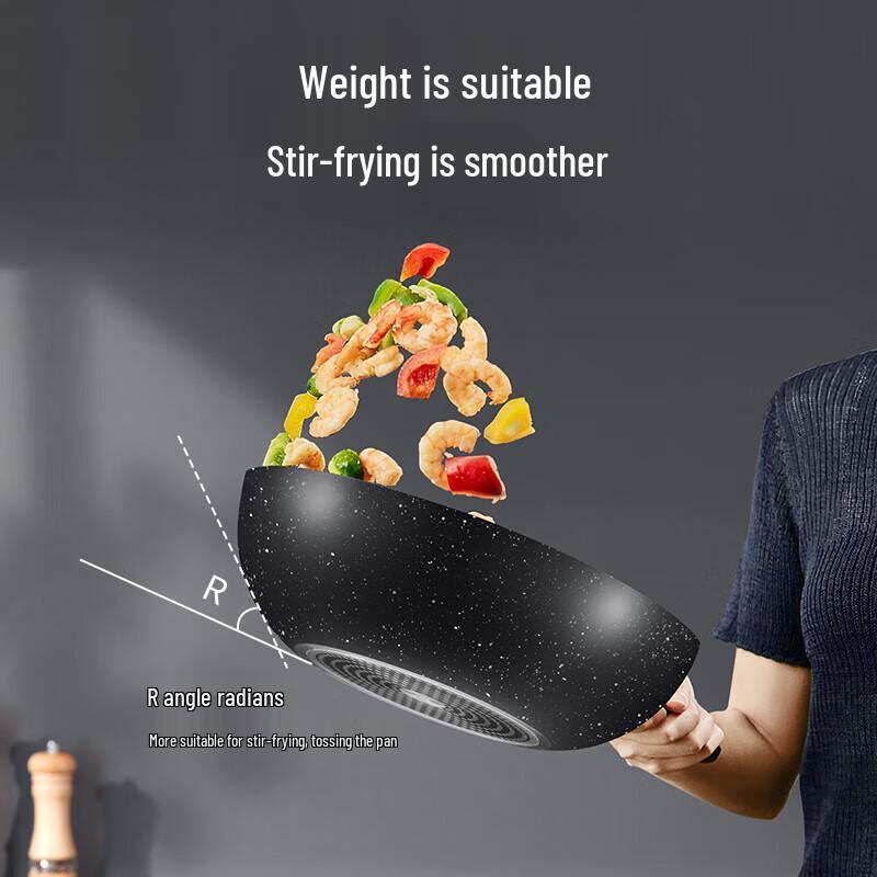 Supor 30cm Maifan Stone Non-Stick Wok