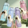 1PC Two Goat Farm Animal Portrait Print 750ml Color Plastic Sports Water Bottle Leakproof Flip Straw Lid Suitable for Sports Office Home Use
