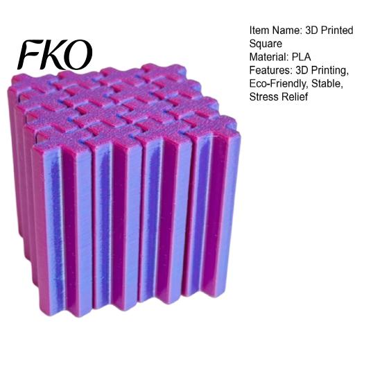 Artistic Office Toy 3D Printed Slime Cube Fidget Toy, Squishy Puzzle Stress Relief for Desk Office, Modeling Sculpture Creative Geometric Desktop