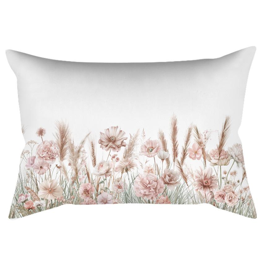 New Spring Flower Pillowcase Simple Small and Fresh Light Luxury Home Living Room Sofa Cushion Pillowcase