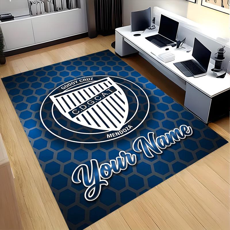 Club Deportivo Godoy Cruz (1) Rug Suitable For Spaces Such As Bedrooms And Entryways Features A Non Slip Backing An Ideal Choice For A Gift
