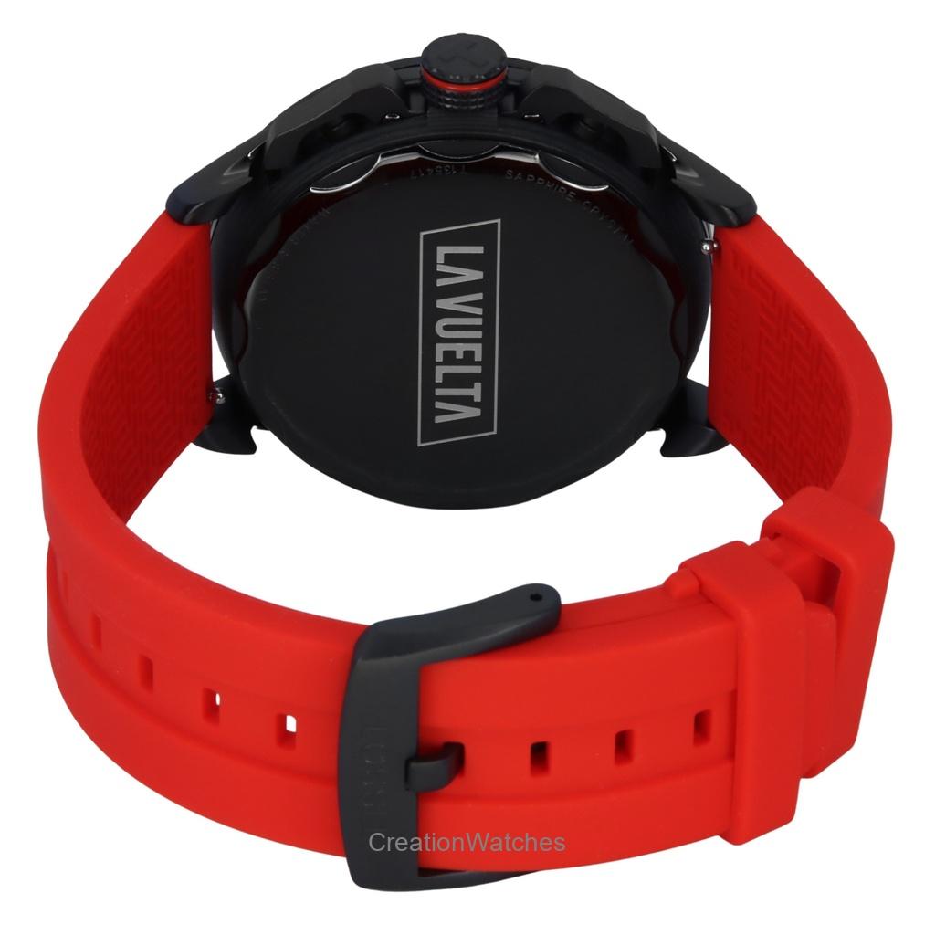 Tissot T-Race Vuelta Kronograf Silikonrem Svart Skive Kvarts T135.417.37.051.04 100M Herreklokke