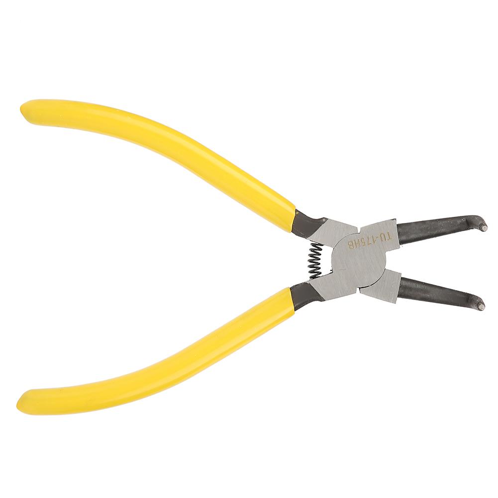 7in Handle Stainless Steel Curved Circlip Snap Pliers Retaining Mechanical Tool TU-175HB