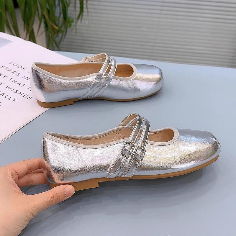 Soft-faced Gentle Flat-bottomed Single-shoe Female Summer Shallow-mouthed One-legged Little Mary Jane Shoes