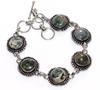 Exclusive Moss Agate 925 Silver Plated Bracelet 8" Independence Day Gifts Z6p54
