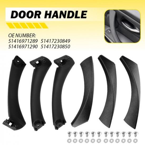 6x Inner Door Panel Handle Pull Trim Covers For BMW 323i 325xi 328i 330xi E90 EA