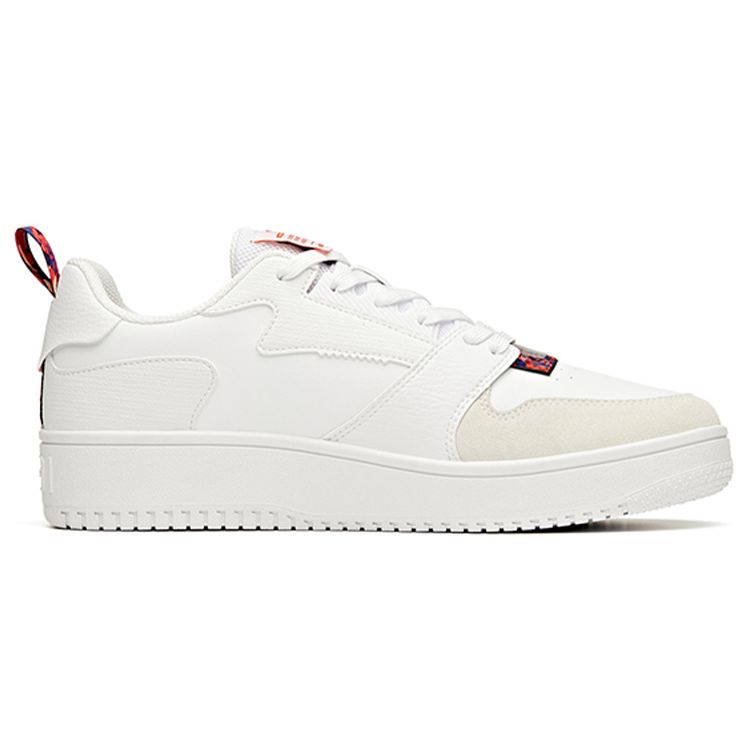 Anta Thick Sole Trendy Low Top Skate Shoes Men sneaker White Red 912118018-2