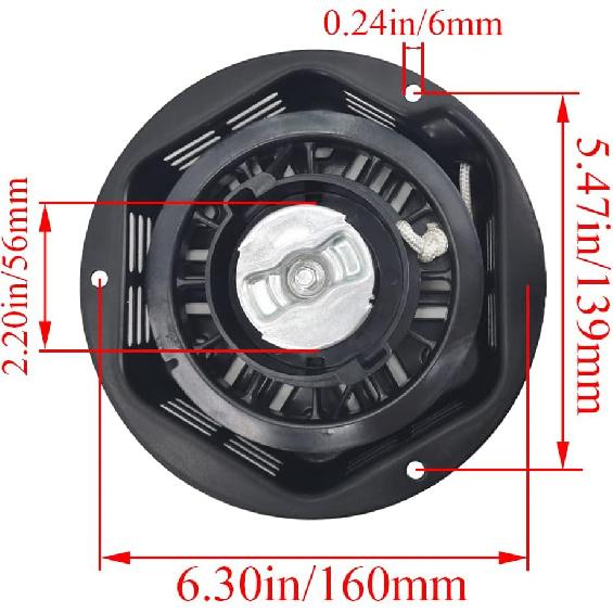 196Cc 212Cc Recoil Starter Assembly For Champion 212Cc 224Cc Pull Start Assembly 3500W 4000W Generator Part#22.061000.00