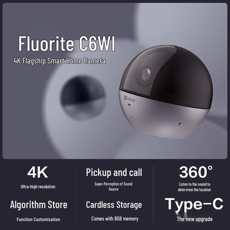 Ezviz C6Wi-4K 8MP 4K Smart Pan/Tilt Home Security Camera (CN version)