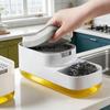 Enhanced Manual Soap Dispensing Dish Brush with Storage Box