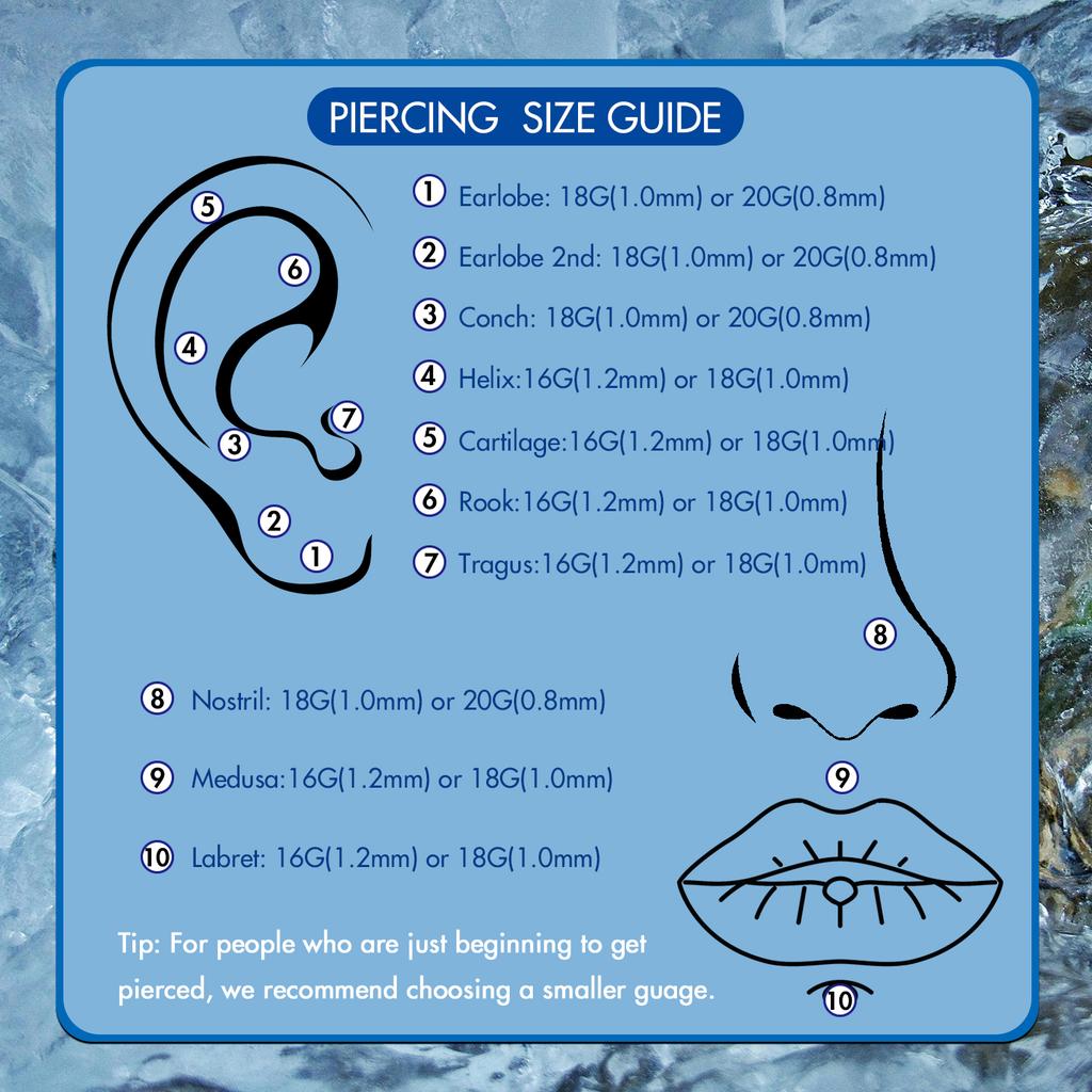 5Pcs Threadless Push In Ear Nose Lip Piercing Jewelry for Women Cartilage Tragus Labret Nostril Earrings Cubic Zirconia 18G/20G