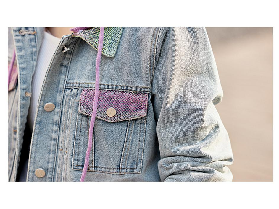 Women's Hooded Loose Denim Jacket - Spring 2025 Fashion (HJ2509)