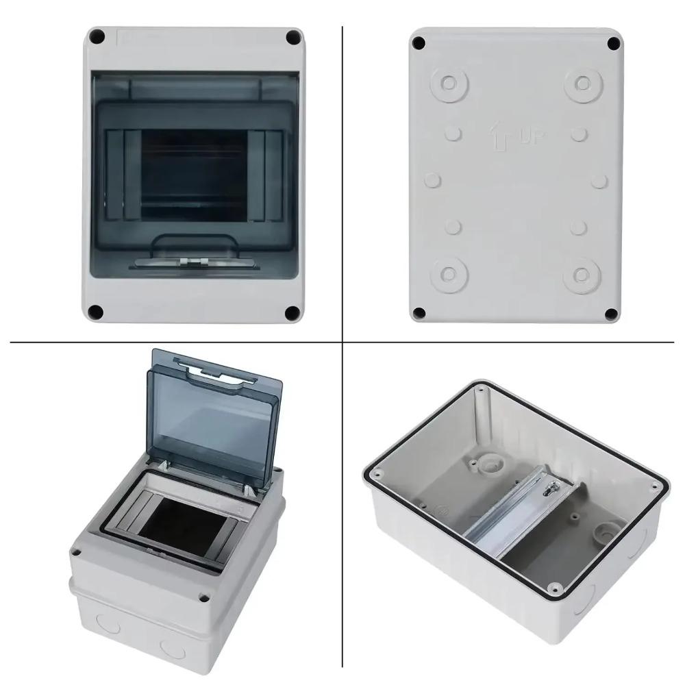 New 5/8WAY Distribution Box HT Series Junction Box Plastic IP65 Waterproof Fuse Boxes with Terminal DIN Rail for Outdoor Garden