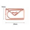 10pcs Gold Envelope Shape Paper Clip Kawaii Office Supply Paper Clip Bookmark Gift Stationery Clips For Book Decorative
