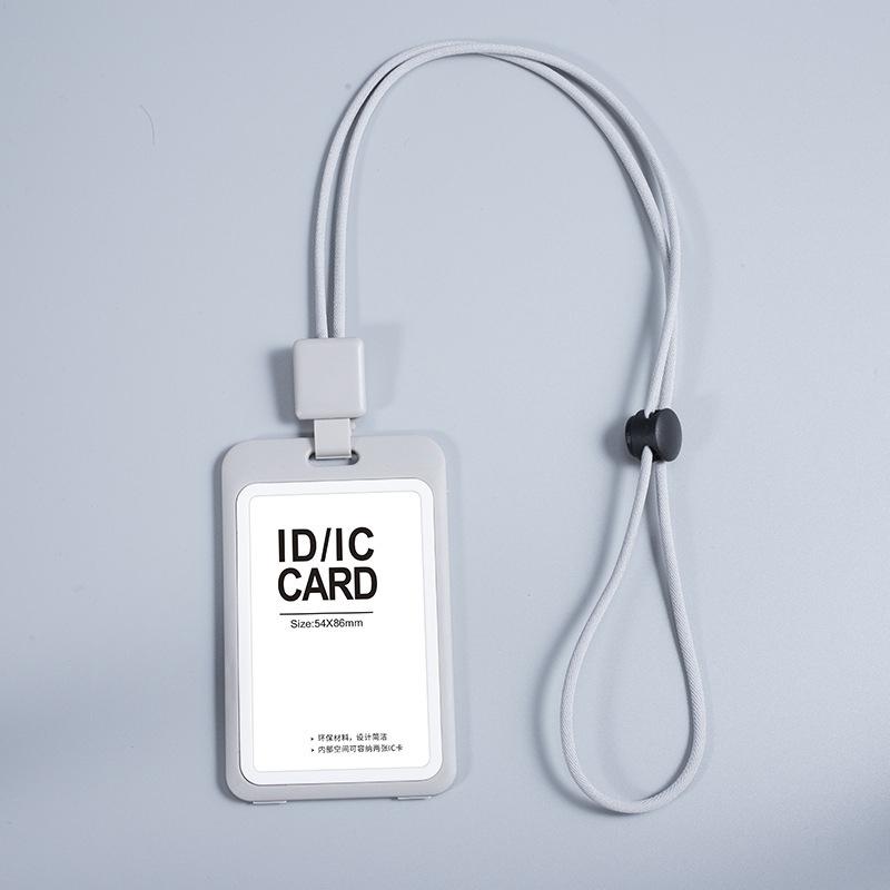 Portable Retractable Lanyard Card Sleeve Clear Simple Card Case With Retractable Reel Transparent Identification Card Holder