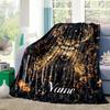 Glowing Elk Customize Your Name Blanket Used For Chair Office Sofa Bed Camping Soft And Warm Giving Friends And Relatives Birthday Graduation Gift