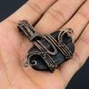 Black Tourmaline Pendant Gemstone Jewelry,  999 Copper Wire Wrapped Pendant, Handmade Amazing Pendant Jewelry