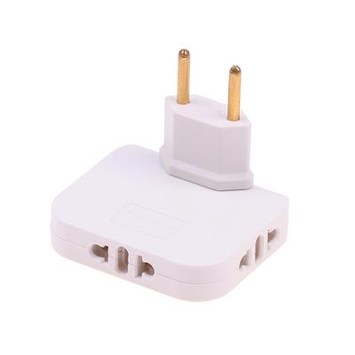 Verstellbarer 3-in-1-Eu-Verlängerungsstecker, elektrischer Adapter, 180-Grad-Drehung