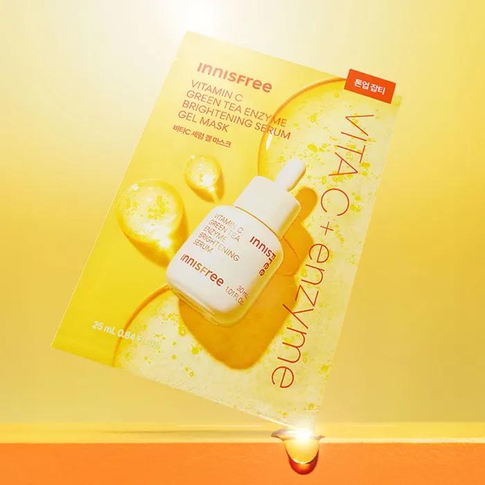 Vitamin C Grüner Tee Enzym Hautunreinheiten Tonisierende Serum Gelmaske