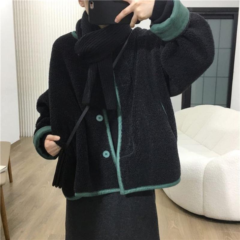 Coats for Women Jacket Autumn Winter for Women Thickened Velvet Windbreaker Women Loose Casual Coat