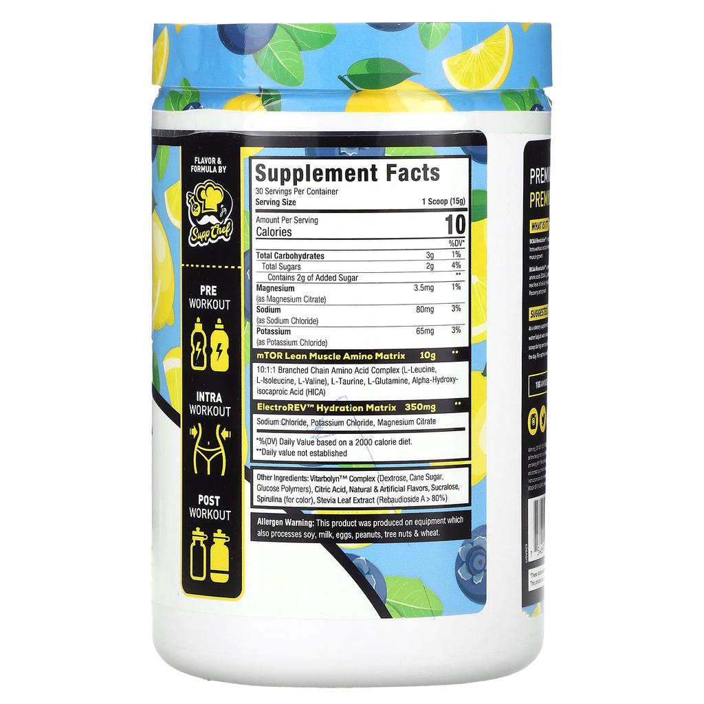 Bcaa, Revolution, Blaubeer-Limonade, 450G(15.9Oz)