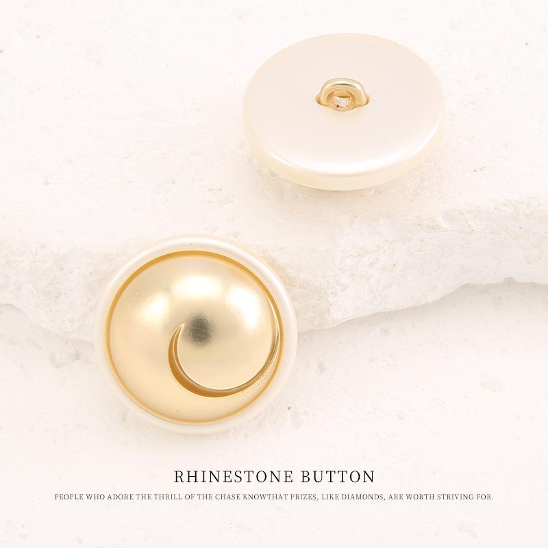 5pcs Metal Resin Combination Button Coat Trench Coat Gold Button Sweater Jacket Cardigan Small Fragrant Style Silver Button