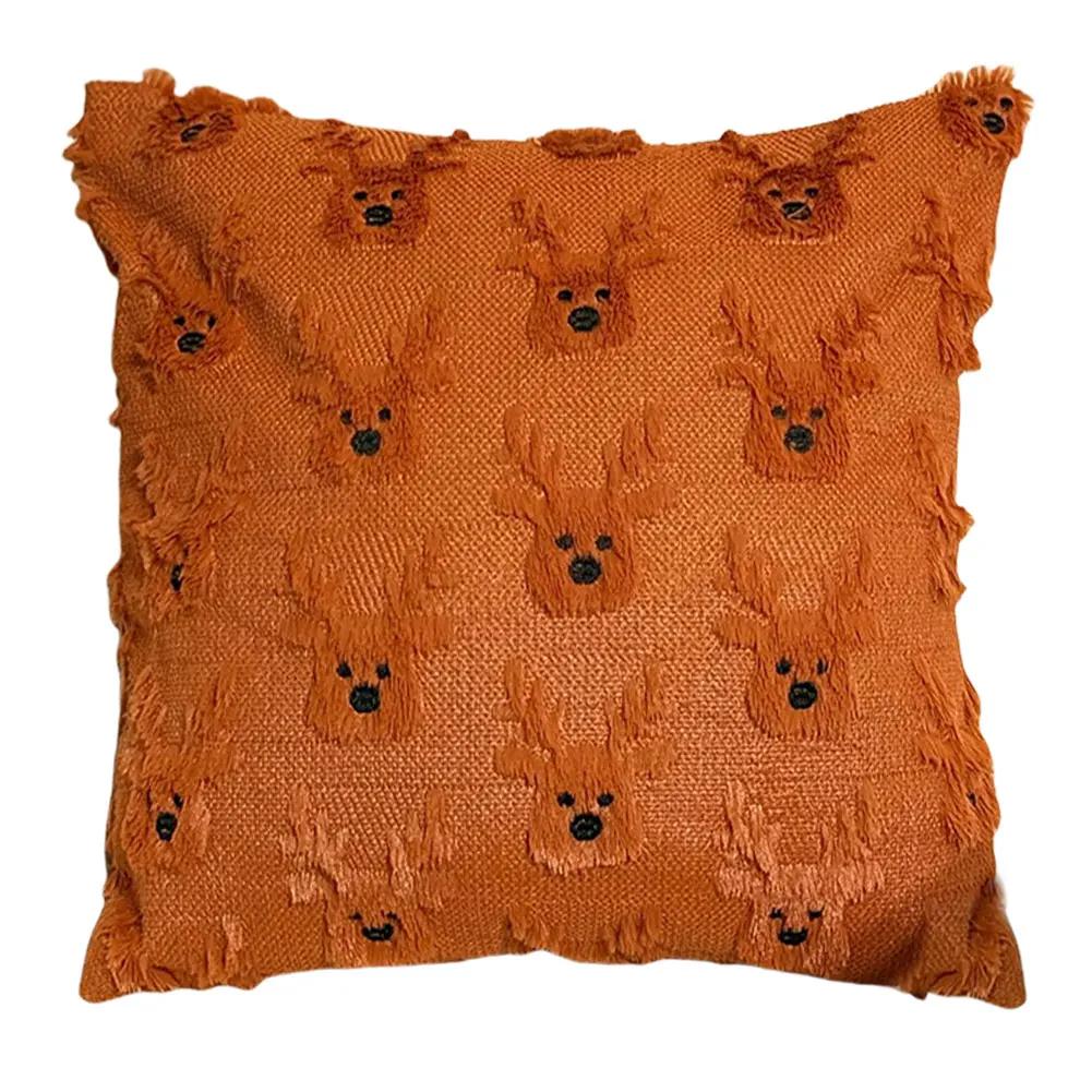 Christmas Tree Pillow Covers 45x45cm Soft Plush Decorative Cushion Case for Festive Home Winter Decor