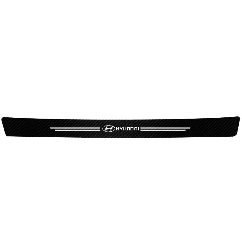 Car Door Sill Sticker Carbon Fiber Decals Threshold Side Anti Scratch Waterproof For Hyundai NLINE Veloster Tucson IX20 I30 I20 Vq1