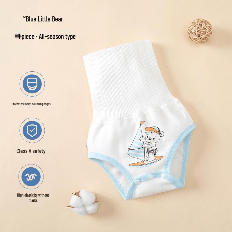 Cozy Cotton High-Waisted Baby Belly Band for Cold & Umbilical Protection (Autumn/Winter)