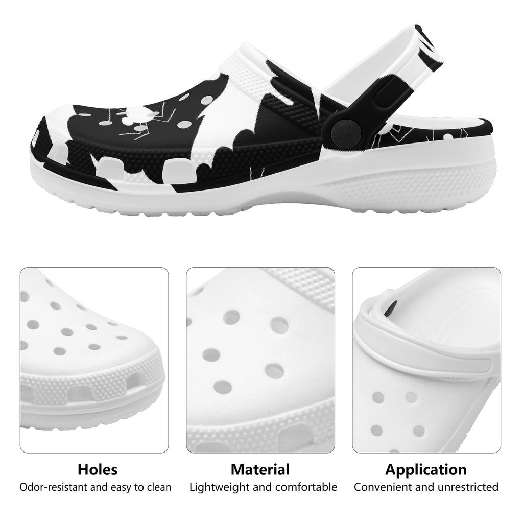 Printed EVA Beach Shoes Women Men Lightweight Breathable Slip On Garden Clogs Pool Bathroom Home Summer Casual Wear