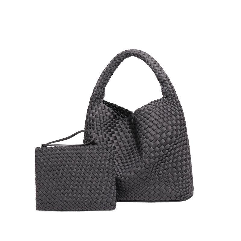 Stylová ručně tkaná velkokapacitní taška tote pro matku a dítě s všestranným ramenním popruhem