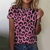 Sexy and Fashionable Leopard Print Casual Short Sleeved Street Women's T-shirts