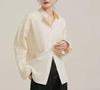 2024 Autumn Low-Saturation Twisted Stand Collar Shirt