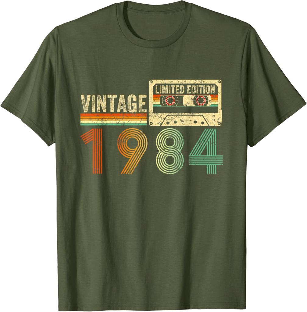 40 Year Old Gifts Vintage 1984 40th Birthday Cassette Tape Women's T-shirts Fashion Y2k Tops Tshirt Haikyuu Graphic Tees 80833