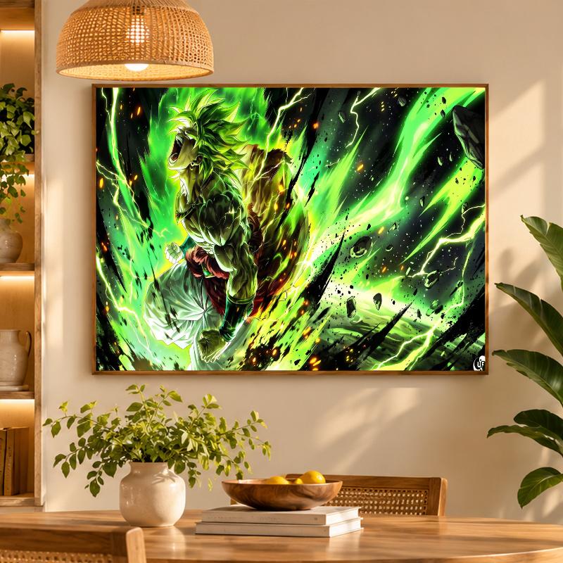 5D Diamond Painting Broly DIY Full Drill Diamond Art Kit Home Decoration