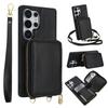 Samsung S25 Ultra Multi Function Leather Case A16 Card Phone Case Crossbody Zipper Mobile Phone Case