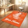 Office Team Theme Soft Crystal Velvet Rug Custom Name & Text Print Non Slip Floor Rug for Bedroom Living Room