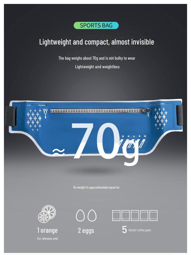 Unisex Waterproof Ultra-Thin Running Waist Bag: Large Capacity, Multi-Function Mobile Phone Holder