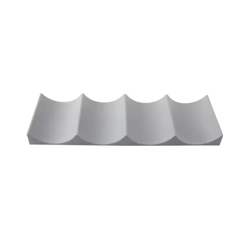 

Creative Plastic Red Wine Rack: Multifunctional Desktop Beverage Organizer and Kitchen Ornament сірий колір