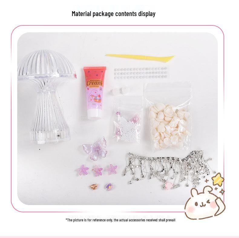 DIY Handmade Crystal Night Light Kit: Jellyfish Shell Lamp Educational Toy