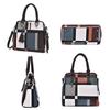 New Women's Bag Retro Double Shoulder Messenger Bag Fashion Mother and Child Shoulder Four-piece Set Contrasting Handbag