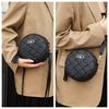 Small Round Bag, Mini Women's Bag, Fashionable Crossbody Bag, Single-shoulder Women's Bag with Heart Embroidery