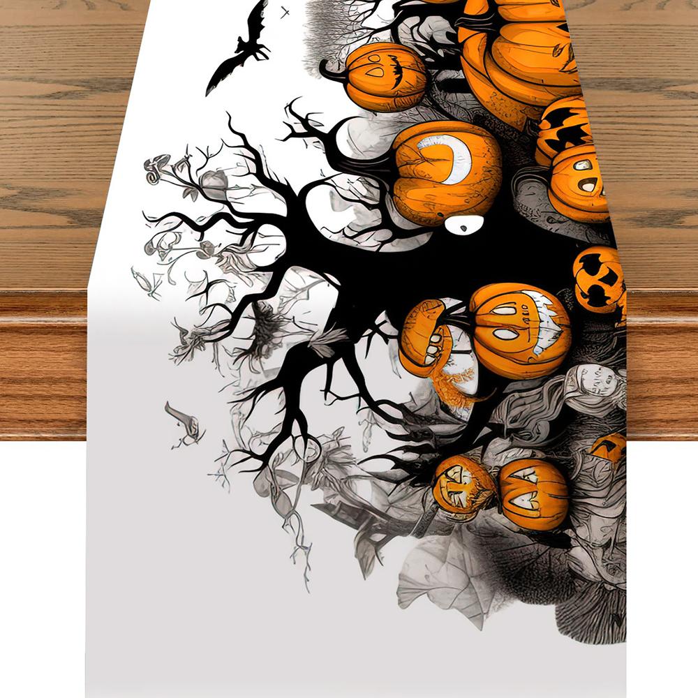 Skull Flowers Tablecloth Waterproof Dining Table Mat Day Of The Dead Tablecloth Day Of The Dead Table Decoration For Dining Room