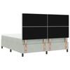 Box Spring Bed with Mattress Light Grey 180 X 200 Cm Velvet