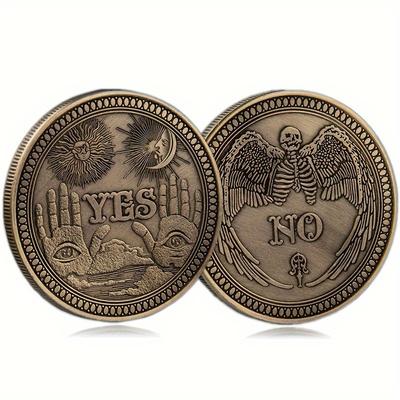 1PC Gold Decision Coin Challenge Coin Mercy Coin, Collection Medal Souvenir Divination Flip Coin Lucky Metal Coin