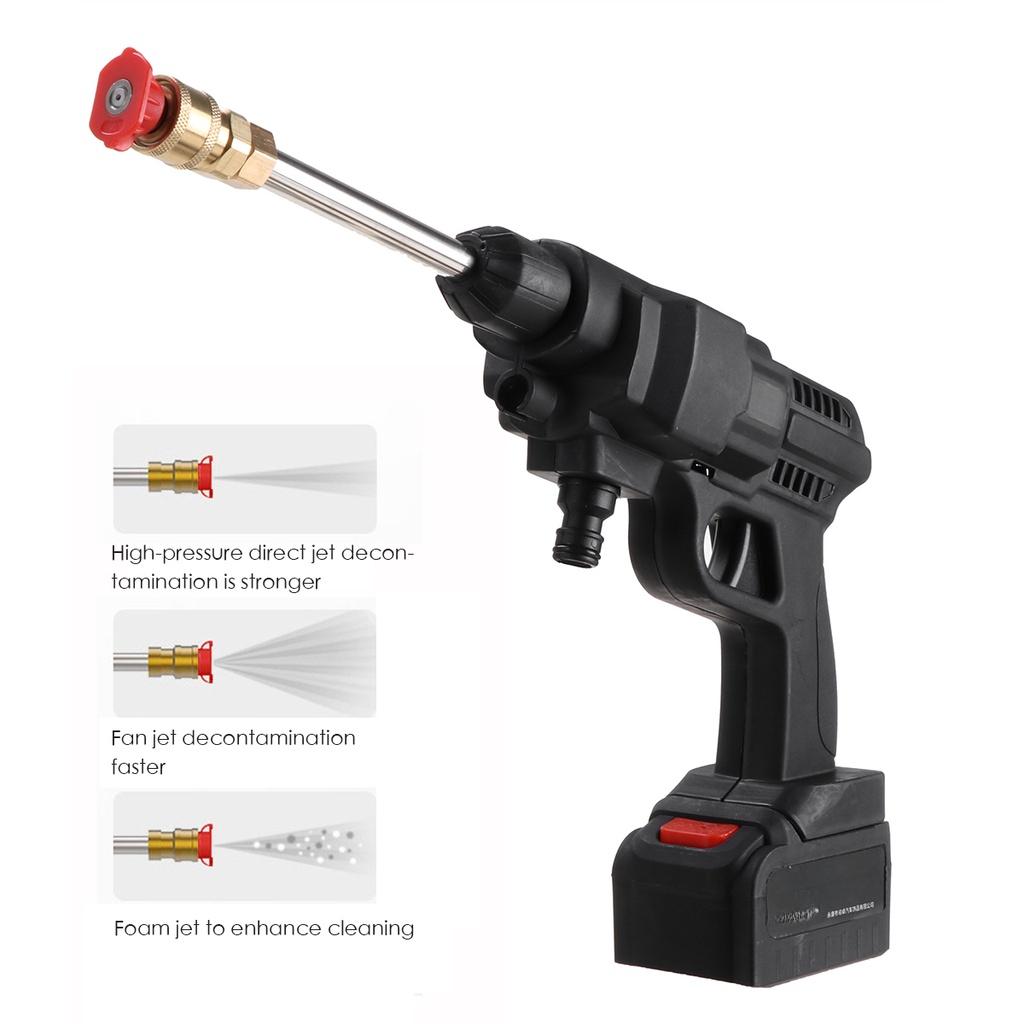 12/24V Cordless High Pressure Car Washer Gun Handheld Auto Spray Powerful Washer Machine Garden Water Jet Nozzle Water
