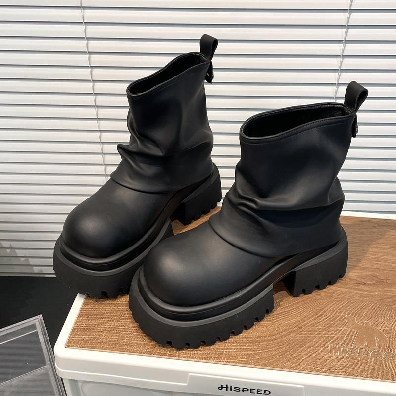 Fashion Flats Platform Women High Boots Designer Dress New Winter Shoes Fashion Chelsea Boots 2025 Casual Sport Brand Goth Botas Mujer