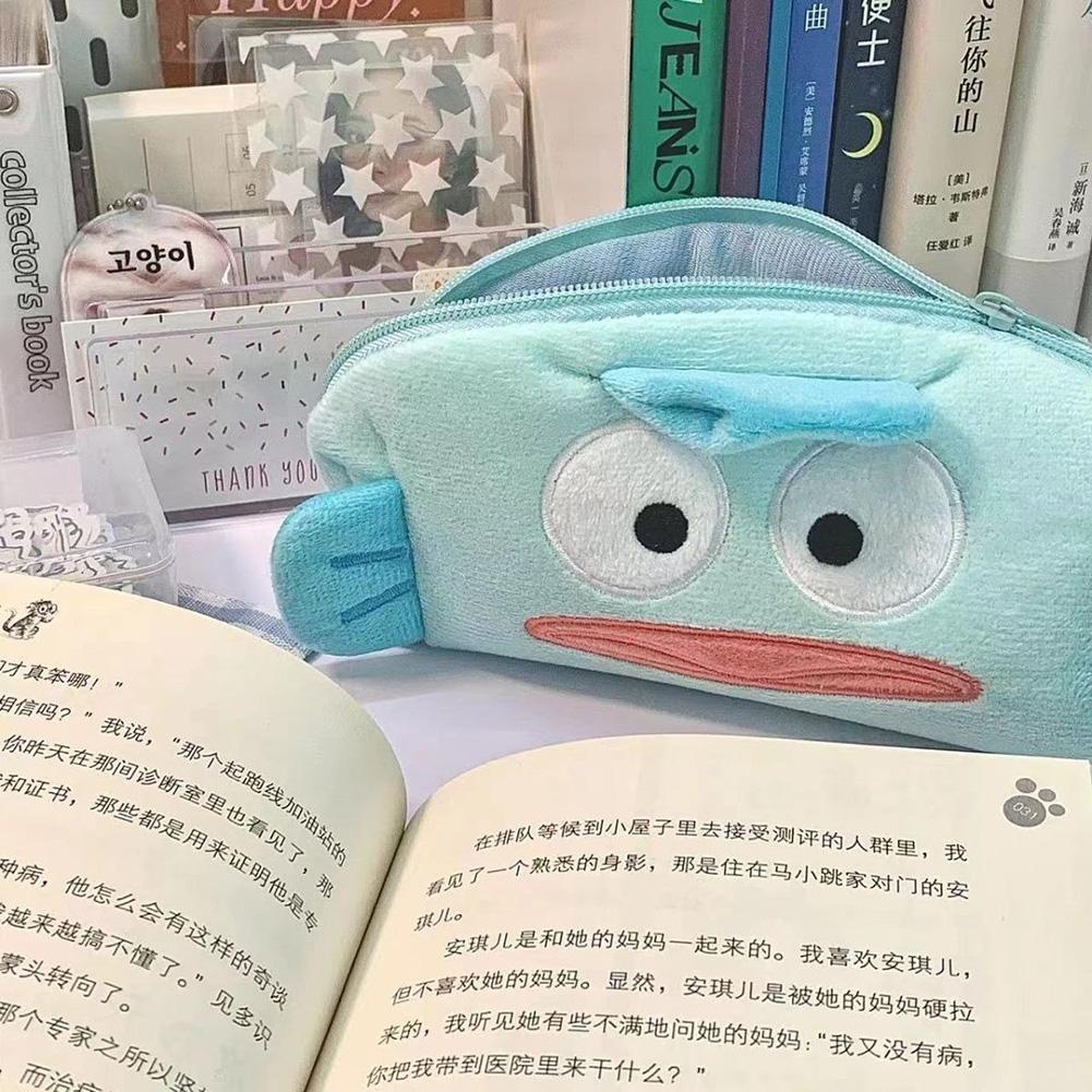 Novelty Funny Shaped Pencil Case Cute Large Capacity Blue Big-Mouthed Ugly Fish Giftable Funny Stationery Bag