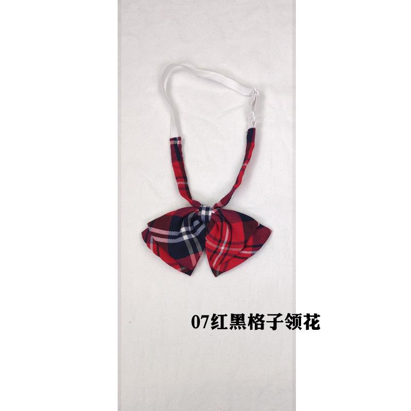 Blaue karierte Krawatte, leicht zu ziehende Lazy Tie, Krawatte, gestreifte Schuluniform, Schüler-Krawatten-Set.